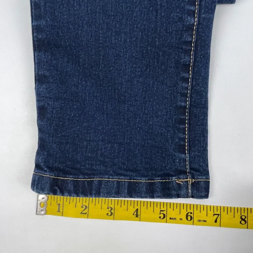 True Religion Boys L 12 Straight Leg Dark Wash Denim Jeans Horseshoe 26x24.5